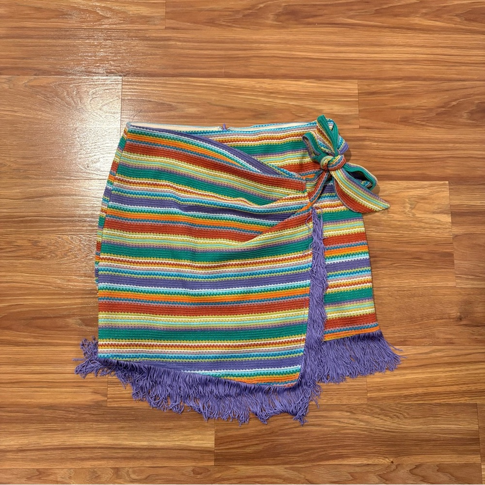 Vici Collection multi-colored wrap skirt